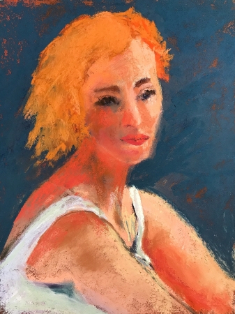 Girl with Orange Hair by artist Neva Rossi Smoll